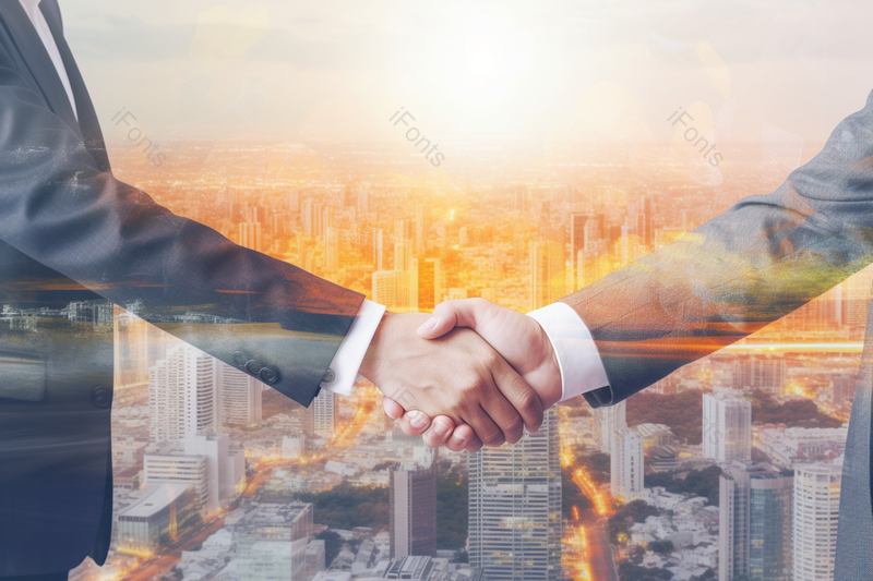 晚霞夕阳两个人握手金融贸易商务房产科技领导业务员公司企业建筑合作背景,高清,摄影图,摄影图片,图片大全,摄影图免费下载